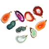 Abalorios de ónix Natural colgantes múltiples coloridos rebanadas irregulares Agat cristal piedra cuarzo colgante DIY ajuste collares fabricación de joyas ► Foto 2/6
