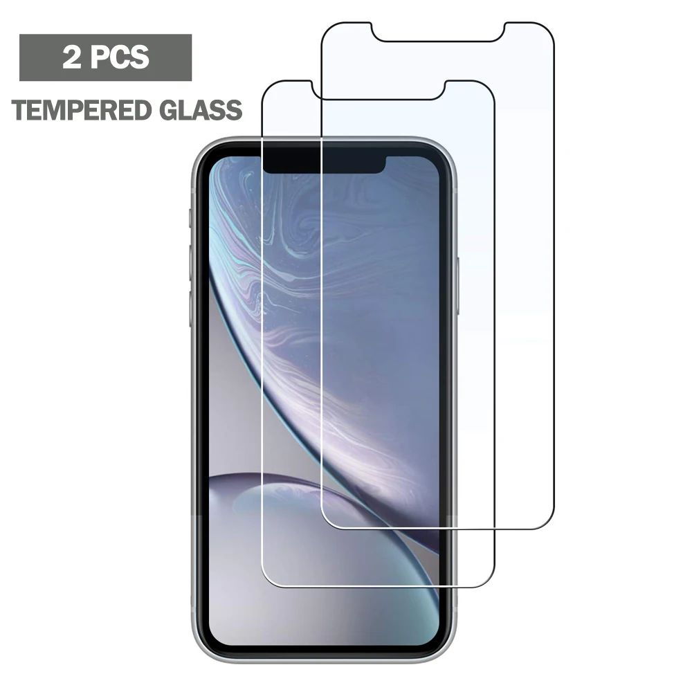 AFY 2 шт закаленное стекло для iPhone X XR XS Max 8 7 6 6S Plus 5 5S SE Защитная пленка экрана
