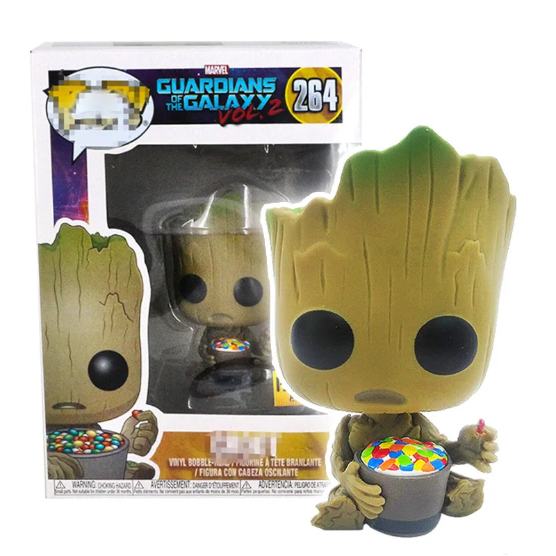 

FUNKO POP New Marvel Avengers Endgame Guardians of the Galaxy Grootted PVC Action Figure Collection Model Toys for Children Gift