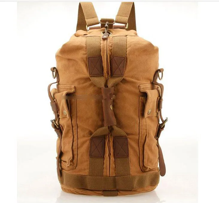 Anavisare, Винтажный Мужской рюкзак, брезентовый Рюкзак, большая дорожная сумка, кожаные рюкзаки для ноутбука, школьные сумки для подростков G8