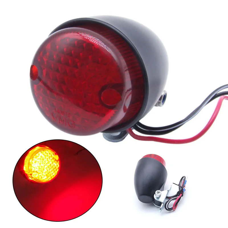 

1 Piece Motorcycle Brake Stop Running Rear Tail Light 84mmx49mm For Harley Cafe Racer Motorcycle Signal Lamp