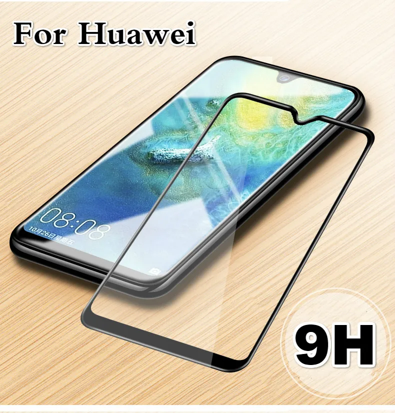 

Full Cover Tempered Glass For Huawei P20Lite Y9 Prime 2019 Nova 5i 5 P Smart Z Screen Protector For Honor 20 Pro 10i 20i 8X Film