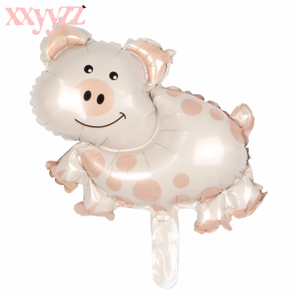 XXYYZZ Free Shipping New Mini Cartoon Animal Baby Cake Aluminum Balloons Birthday Party Balloons Wholesale Children's Toys