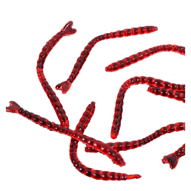

3 Pcs of (2013 hot-selling 200pcs Smell red worm lures 2.3cm soft bait carp fishing lure set artificial fishing tackle)