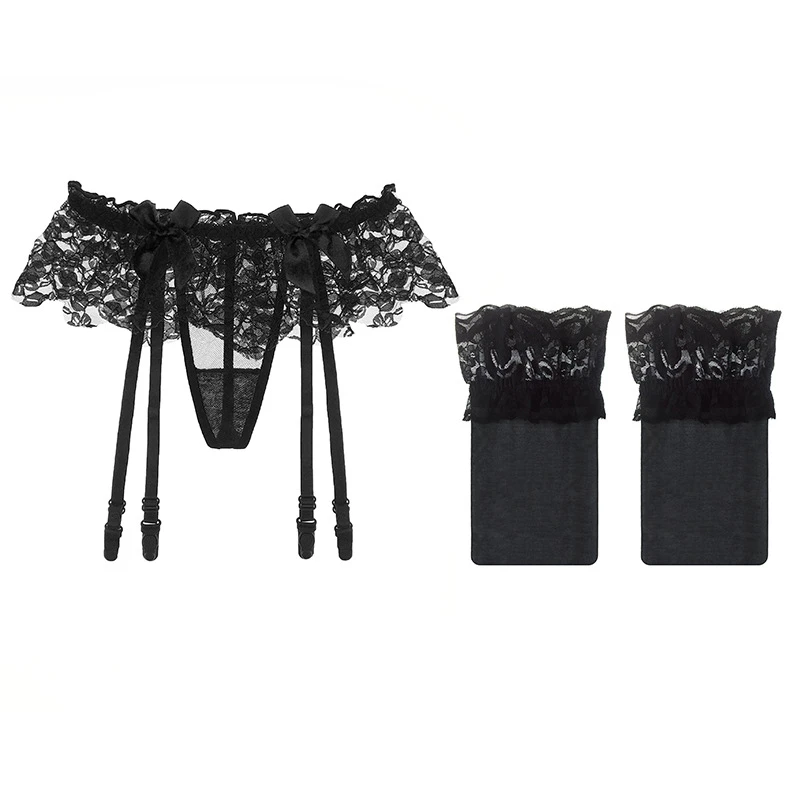 

Women's Sexy Lingerie Lace Floral Garters Belt For Transparent Thigh High Stockings Ladies Wedding Garters Intimate Underwear
