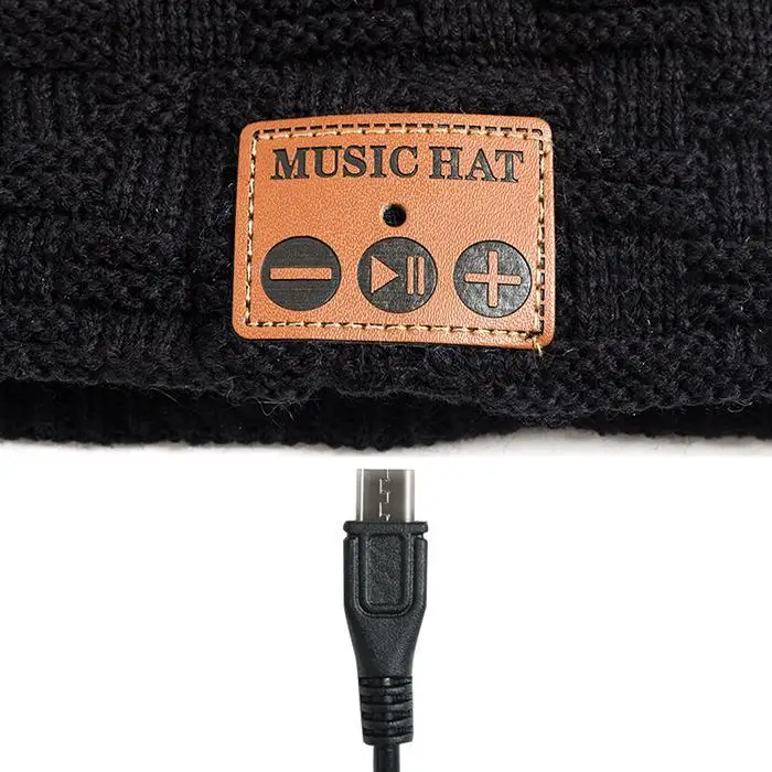 Унисекс мягкие теплые музыкальная Bluetooth шляпка V4.2 1 м Трикотажные 10 2 часа шляпа с Bluetooth DC 5 В 3,7/180mA наушники
