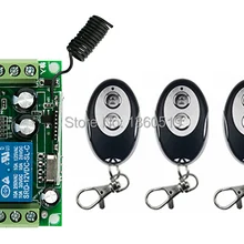 DC12V 1CH 1 Channe РЧ беспроводной пульт дистанционного управления Переключатель Системы, 3X передатчик+ приемник-1 шт.), 315/433 МГц окно/внутренний и внешний створчатый распашный дверь для гаража