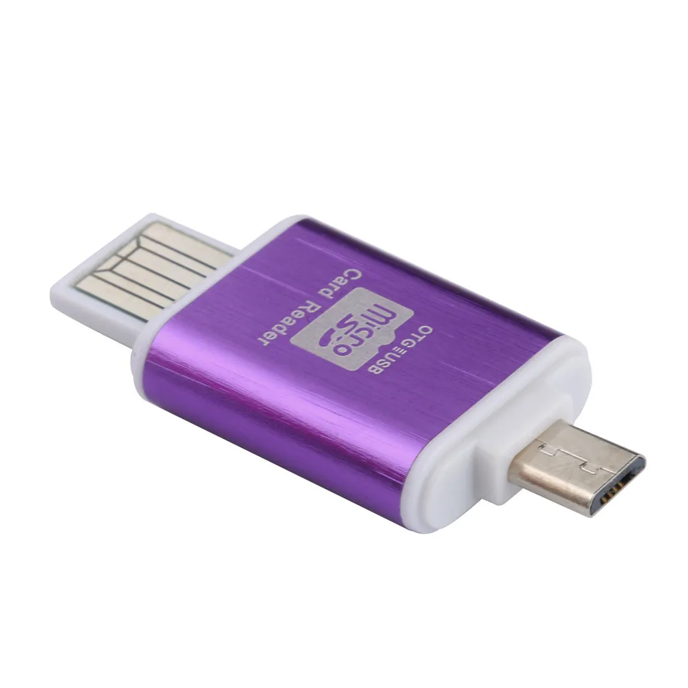 Портативный считыватель карт 2 в 1 Micro SD карты OTG высокоскоростной USB2.0 флэш-накопитель считыватель для смартфона Планшетные ПК Прямая