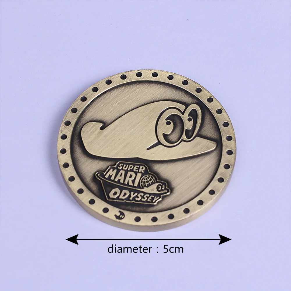 Super Mario Odyssey Gold Coin Game Metal Gold of Super Mario Accessories Commemorative Coins Collection Halloween  (1)