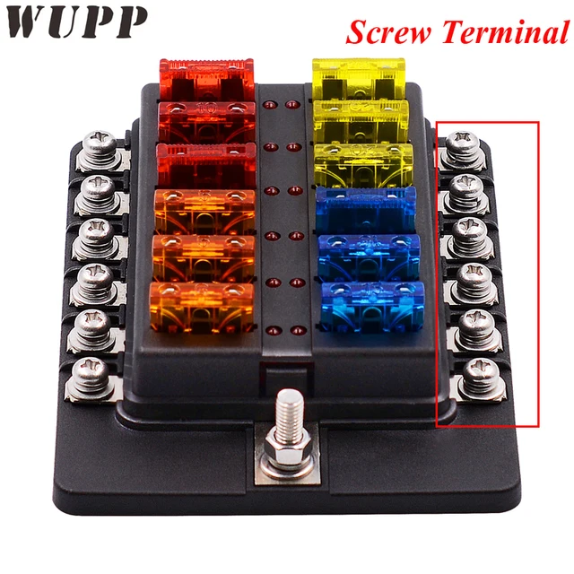 wupp 12 way circuit car fuse box waterproof 32v terminal fuse box