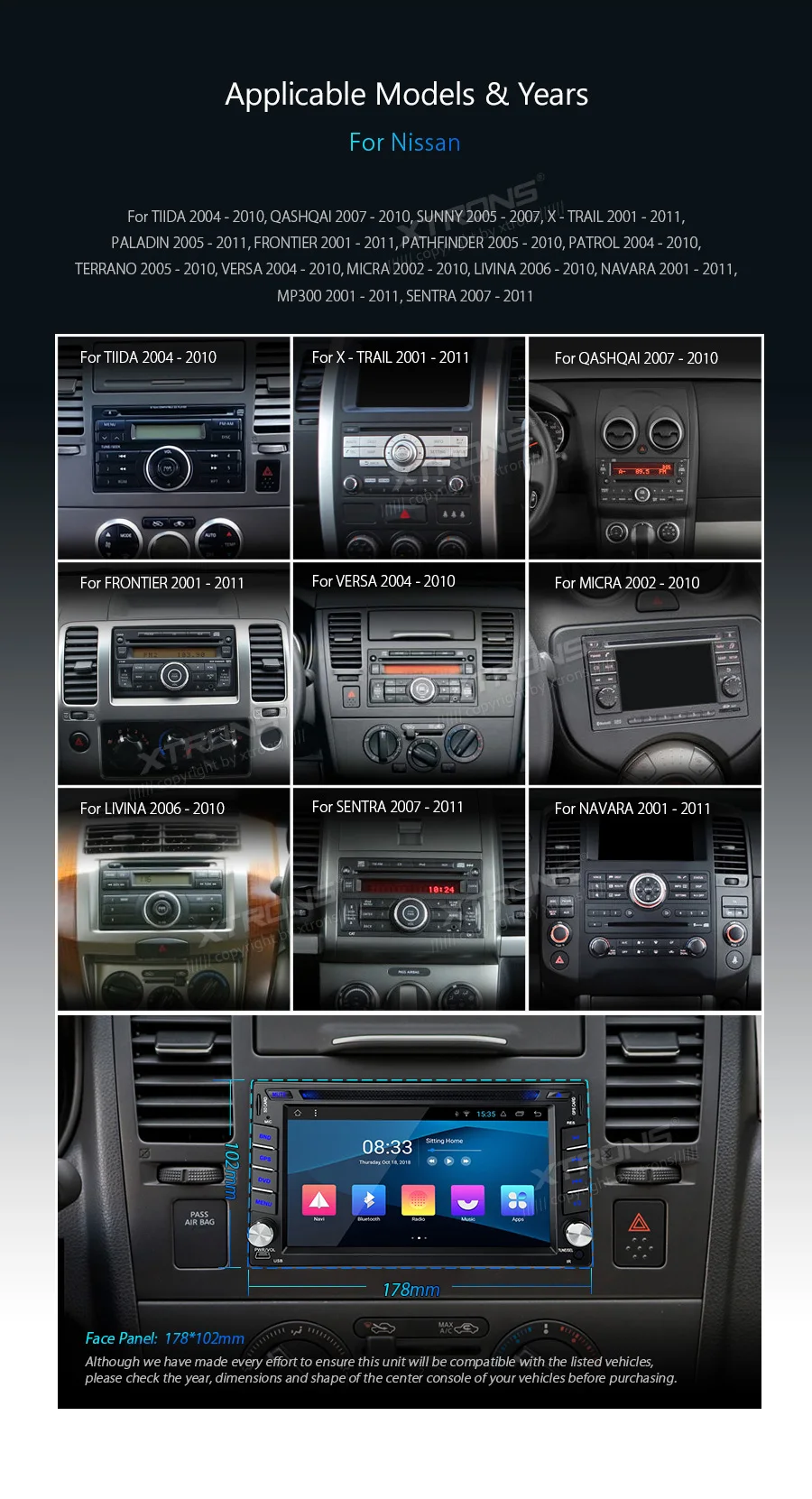 Top XTRONS 6.2" Android 8.1 Car DVD Player GPS for Nissan TIIDA QASHQAI SUNNY X-TRAIL PALADIN FRONTIER PATHFINDER PATROL 1 Top XTRONS 6.2" Android 8.1 Car DVD Player GPS for Nissan TIIDA QASHQAI SUNNY X-TRAIL PALADIN FRONTIER PATHFINDER PATROL 1