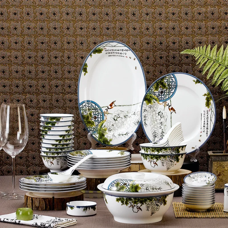 

28 head Manufacturers selling advertising promotional wedding housewarming gift ceramic tableware sets free custom christmas