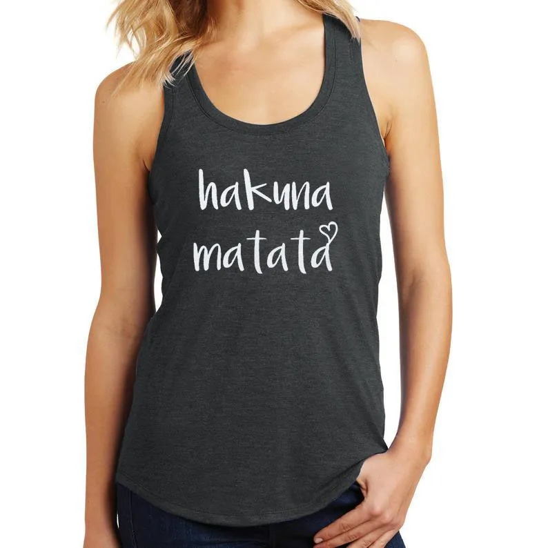 Жилет Hakuna Matata с буквенным принтом летний Забавный женский топ на бретелях
