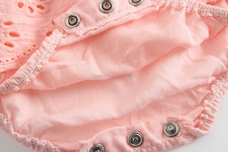 Летний комбинезон для маленьких девочек хлопковый Детский комбинезон с вышивкой Одежда для новорожденных R119