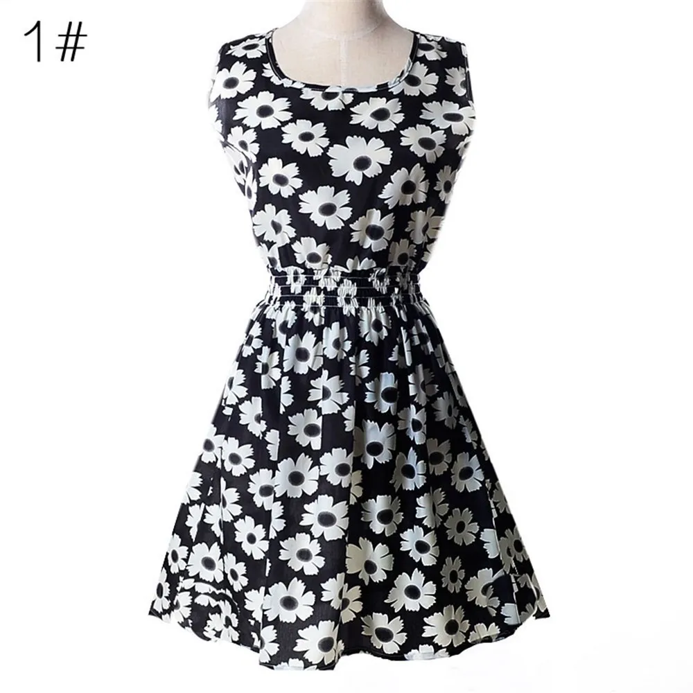 Fashion Tunic Women Dress 2016 Plus Size XXL O-neck WOMEN DRESS Summer Style Floral Print Casual Dresses Women Vestidos Woman (55)