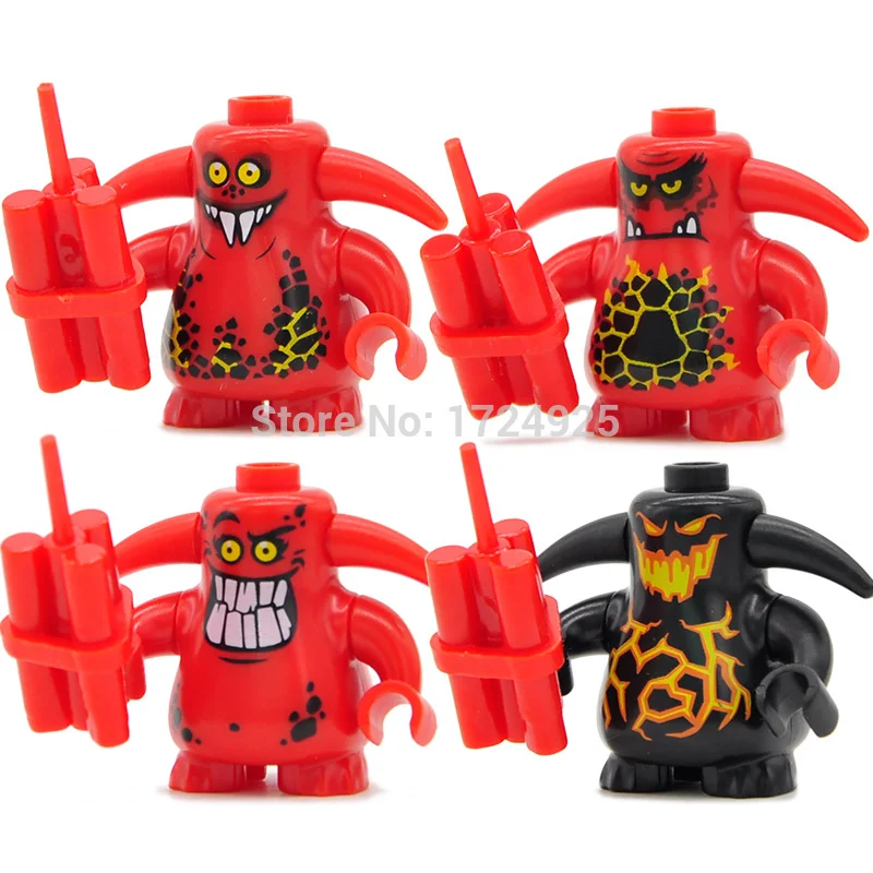 

Single Sale Castle Warrior Figure Scurrier Teeth Angry Faces Block Building Blocks Set Models Bricks Toys For Children
