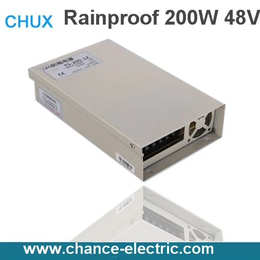 

CE approved 200w metal case single output reliable rainproof power supply 200w 48v 4.2A low price(FY-200-48V)