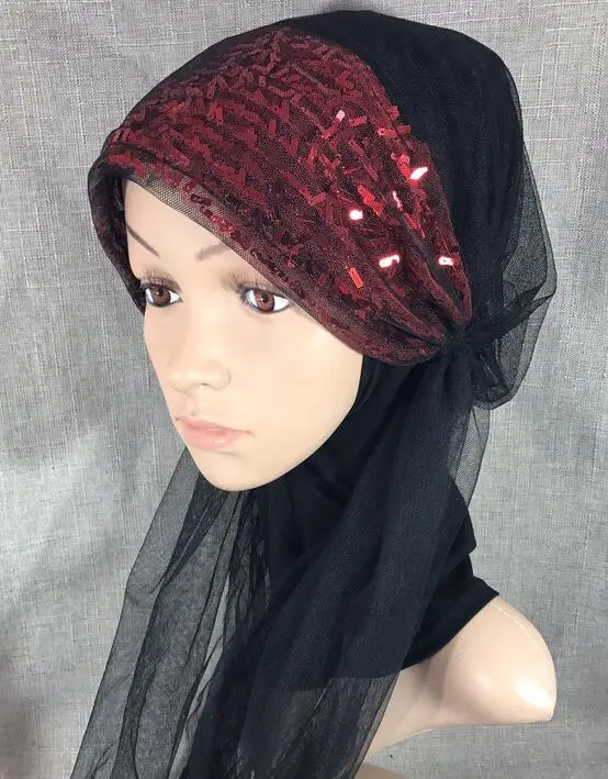 Fancy hijab headwrap shimmer bling mode 