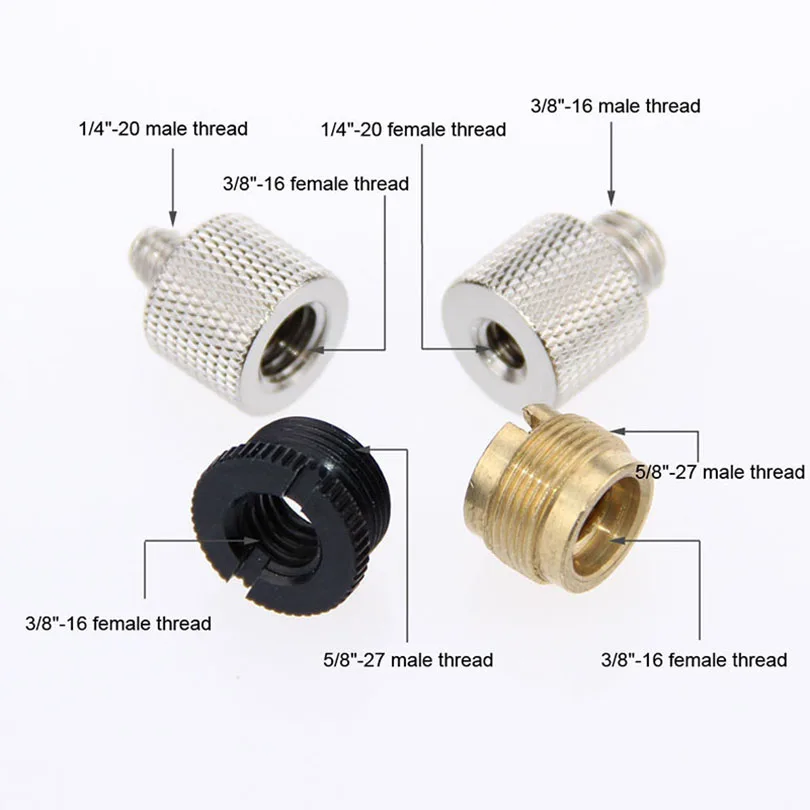 836 Aliexpresscom Comprar 14 20 Mikrofon Tornillo Adaptador De Rosca 38 16 Y 58 27 Para Micrófono Soporte Dslr Thripodmonopod Kit De Estudio
