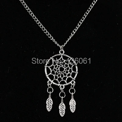 Ankh колье крест ожерелье винтажное серебряное ожерелье "Ловец снов" Маленькое перо ожерелье и кулон для женщин подарок ювелирной дружбы