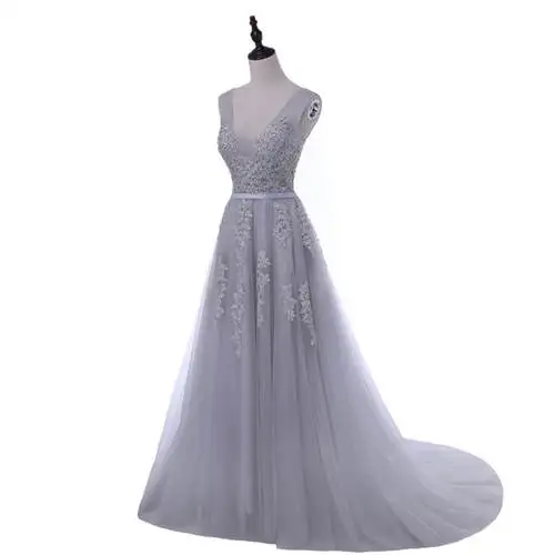 FADISTEE-Vestido-De-Festa-Sweet-pink-Lace-V-neck-Long-Evening-Dress-Bride-Party-Sexy-Backless_副本