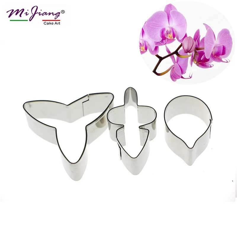 

Mijiang Stainless Steel Phalaenopsis Butterfly Orchid DIY Flower Cake Decorating Tools Fondant Cutter Slicer Set Bakeware A312