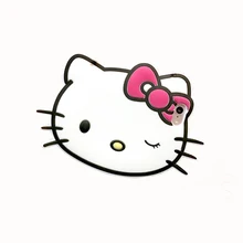 super cute 3D cartoon Hello Kitty KT cat Soft Silicon Phone case Back Cover with chain For apple iphone 6 6s 7 plus