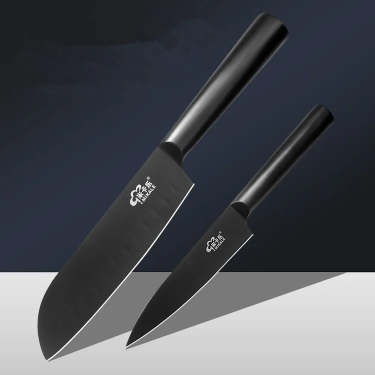 MIKALA полный Нержавеющая сталь Кухня Ножи комплект из 2 предметов Santoku резка суши мясо ножи, бытовые предметы нарезки Ножи пилинг фруктов Ножи