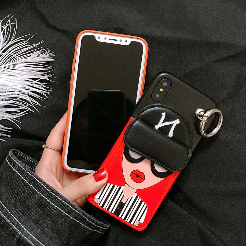Модный Роскошный чехол богини для iphone X кепка солнцезащитные очки кошелек карт 7 8