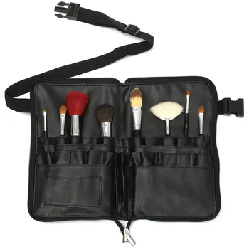 

Pro PU Leather Makeup Bag 28 Pockets Cosmetic Brushes Case Belt Strap Holder Tool 669