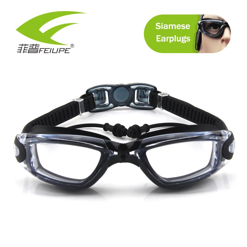 FEIUPE Men Women Silicone Swimming Eyewear Myopia Swim Goggles Anti Fog UV Protection Waterproof