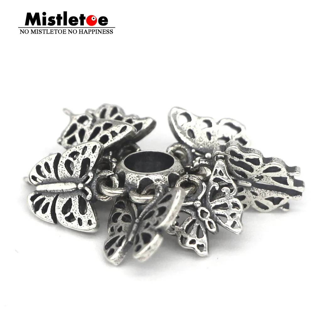 

Mistletoe 925 Sterling Silver (Big) Butterfies Spacer Charm Bead Fit European Bracelet Jewelry