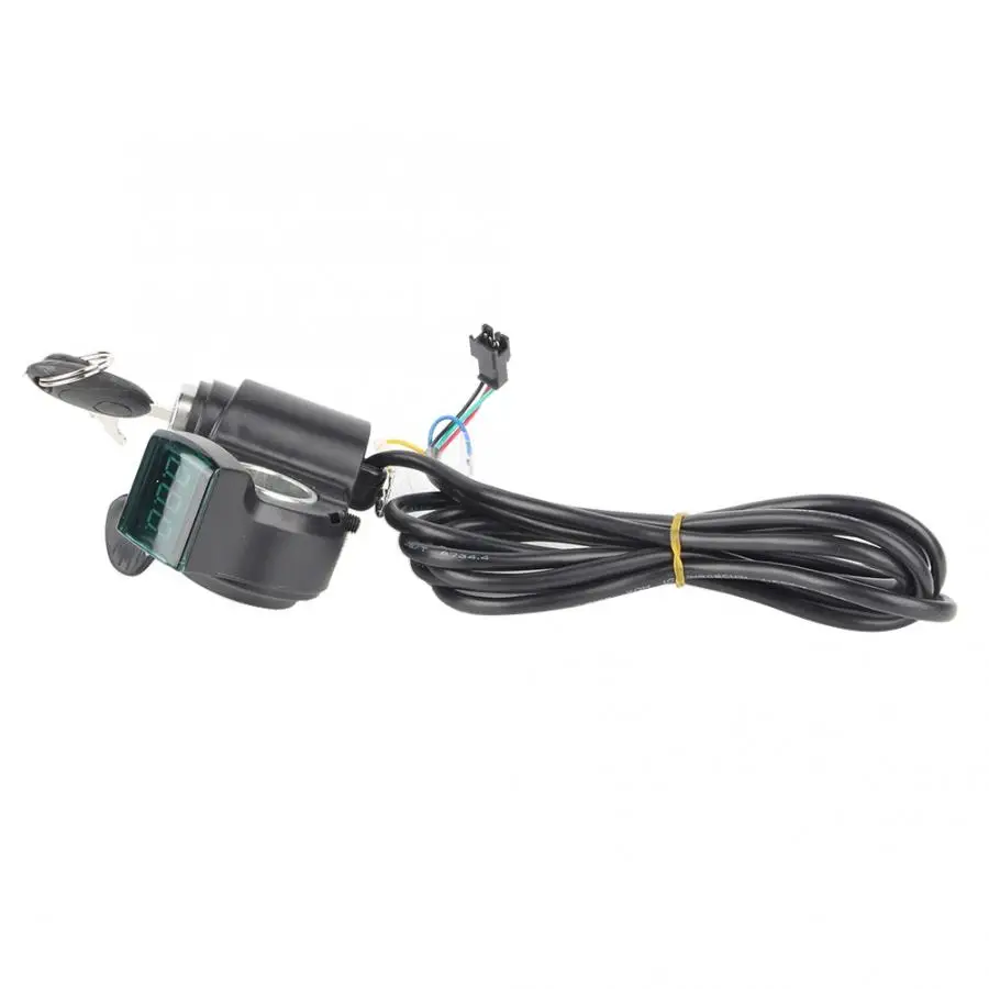 

Waterproof Electric Bicycle Thumb Shifter Throttle Voltmeter with Lock Display Panel 12-99V Electric Bike Handle E-bike Parts