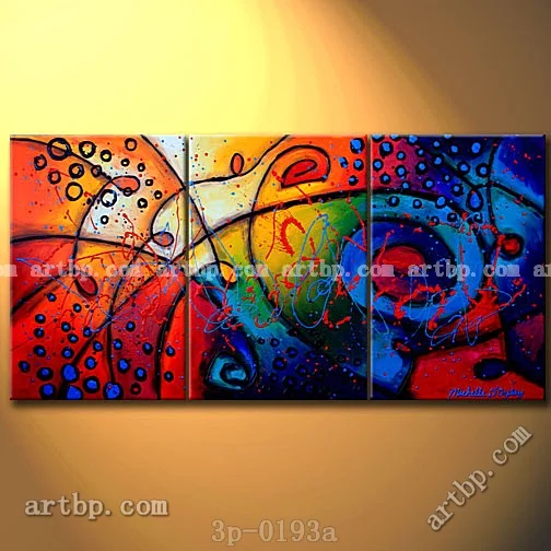 the musical explosion oil painting on canvas fine acrylic 3 panel 3