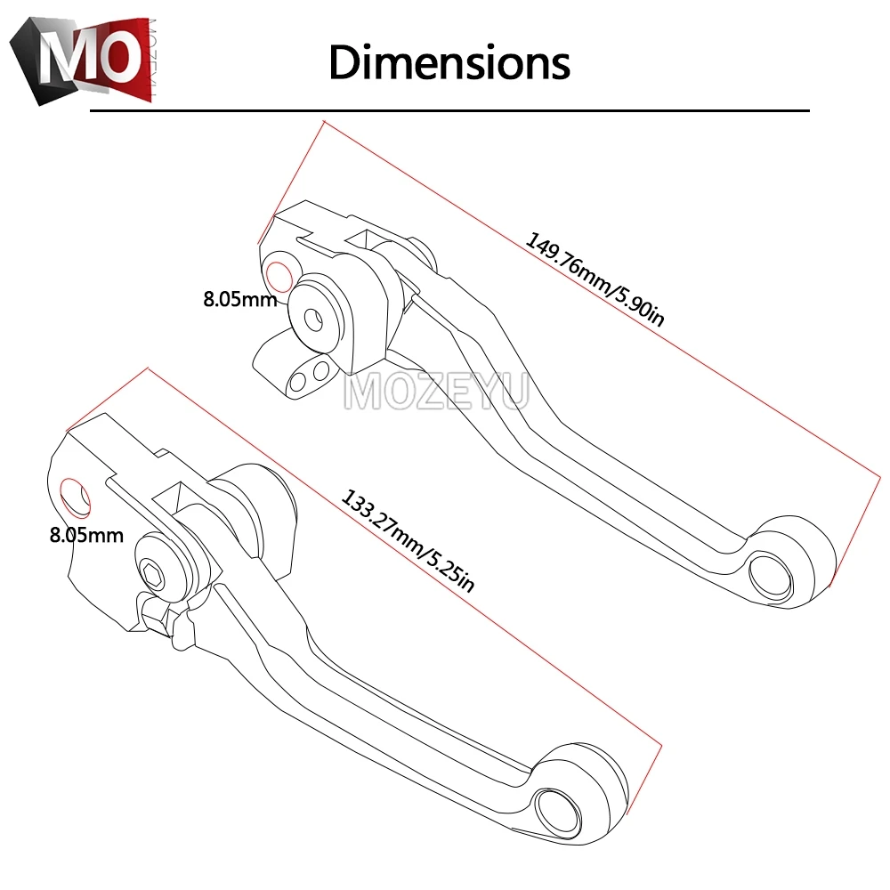 Для KTM 125EXC 200EXC 250EXC 300EXC 400EXC 450EXC 500EXC 530EXC (шесть дней) ЧПУ Сводные сцепные рычаги Байк мотоцикл