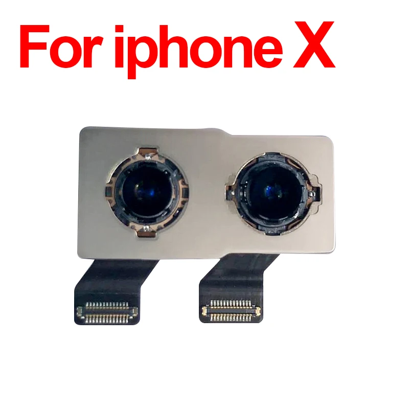 

10pcs Original for iPhoneX Back Rear Camera with Flex Cable Ribbon Main Camera Module For iPhone X Replacement Repair Parts