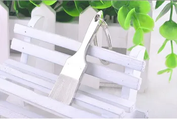 

FREE shipping by FEDEX 100pcs/lot 2014 Wholesale Zinc Alloy Brush Shaped Keyring Metal Novelty Pendant Keychain