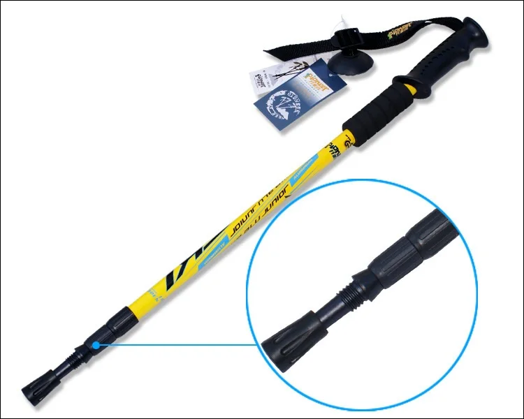 Bastões de Choque Seção Pólos Trekking Telescópica Ajustável Caminhadas Bengalas Absorvente Leve Melhor Barato 65 Cm-135 cm 3 11 Esporte e Lazer