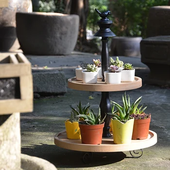 

Two - layer cake stand frame iron fruit dessert tray cupcake stands