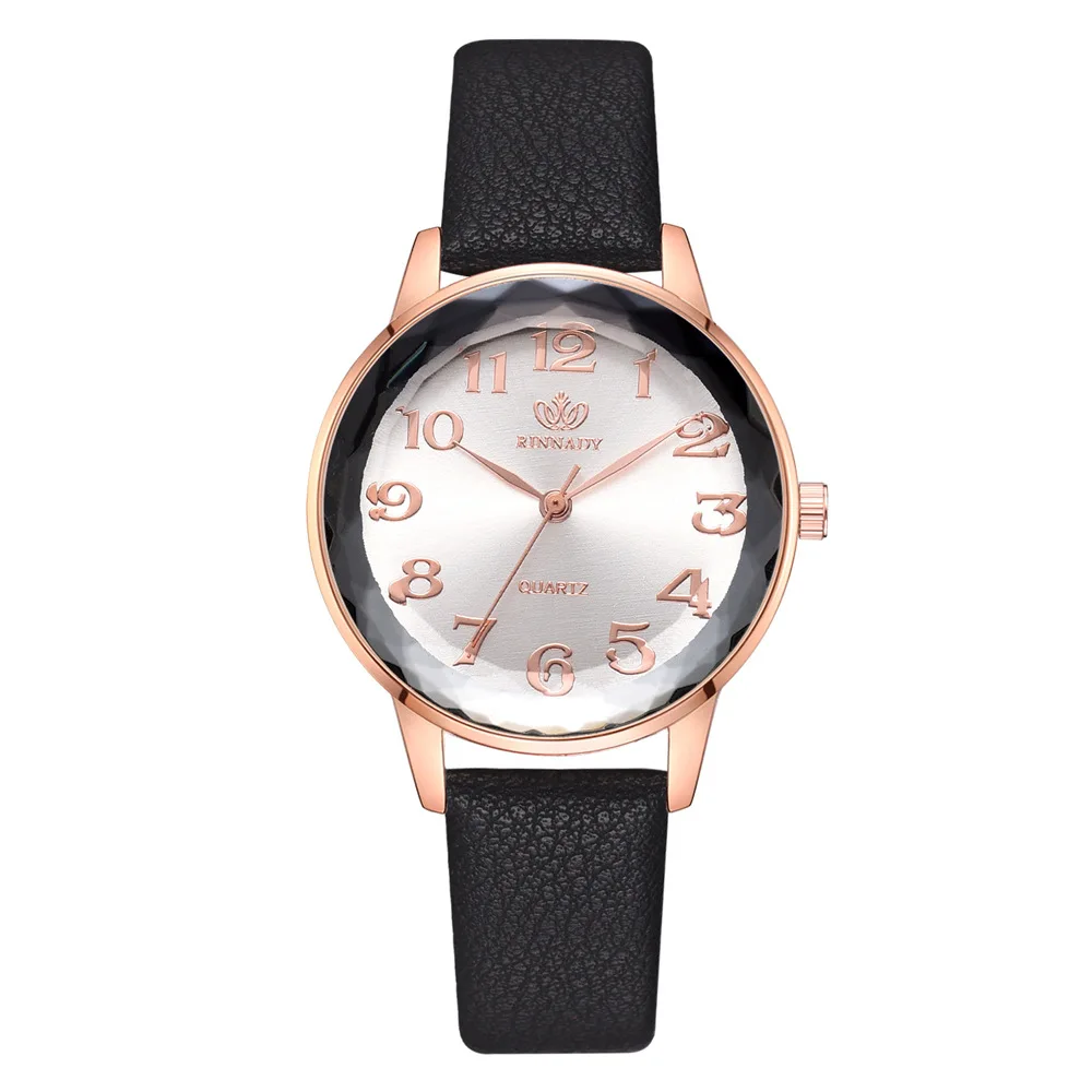 

Hot Sale Korea Style Ladies Watch Casual Number Dial Quartz Wotch Alloy Small Watch PU Band No Waterproof