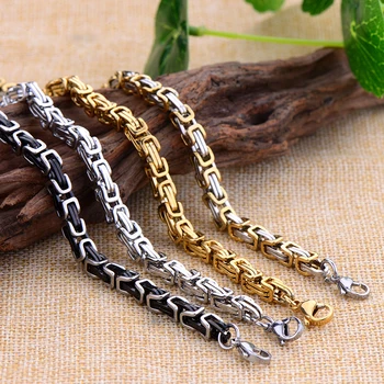 

Hot Sale Men's Titanium Steel Bracelet Gold Black Color Emperor Chain Bracelet Fashion Jewelry Christmas Gift drop ship