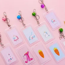 Прозрачная Обложка для автобусной карты защитный студенческий маленький свежий брелок мультяшный кампус держатель для карт