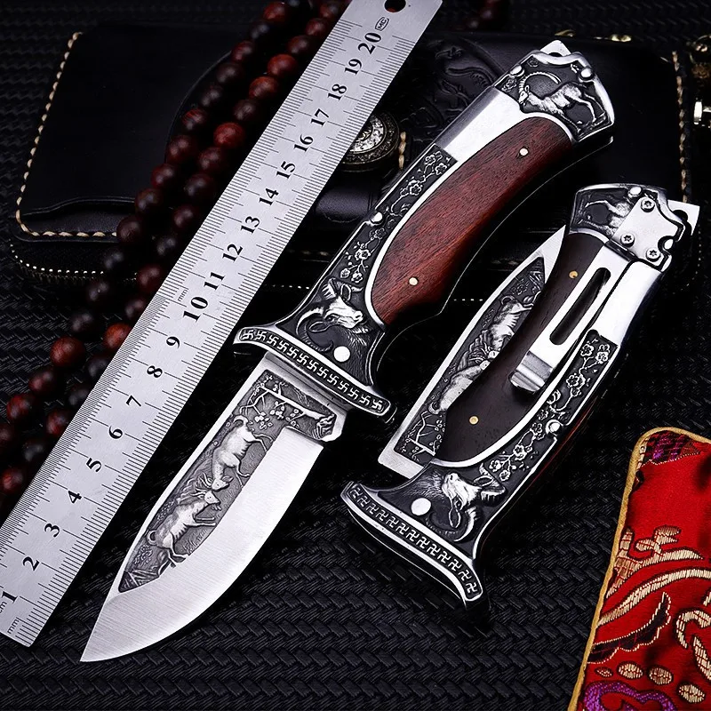 Comprar 2020 nuevo envío gratis al aire libre fijo de combate táctico plegable cuchillo de autodefensa salvaje supervivencia Camping caza cuchillos herramientas