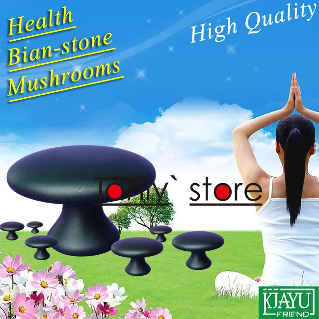 

High quality! Traditional Acupuncture Massage Tool Guasha Board natural bian stone mushroom massager