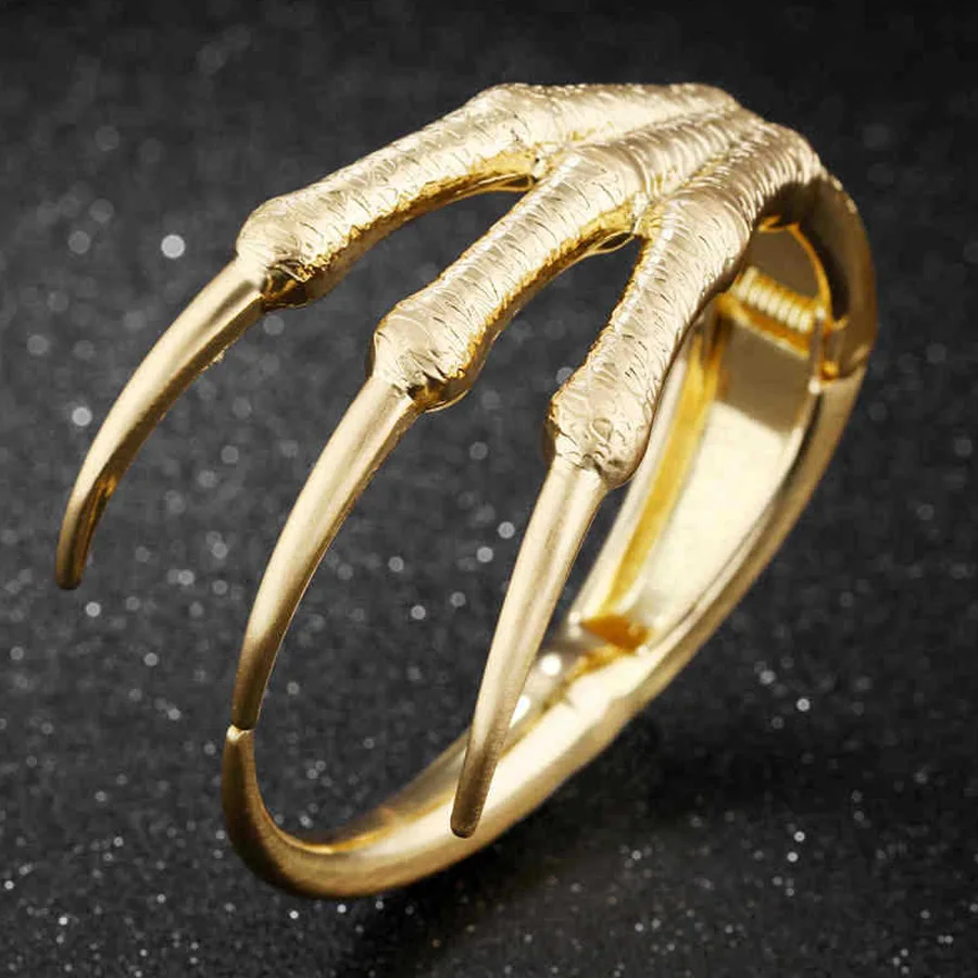 Скелет Руки Коготь Браслет для Для женщин jewelry Античное золото оптом челнока панк