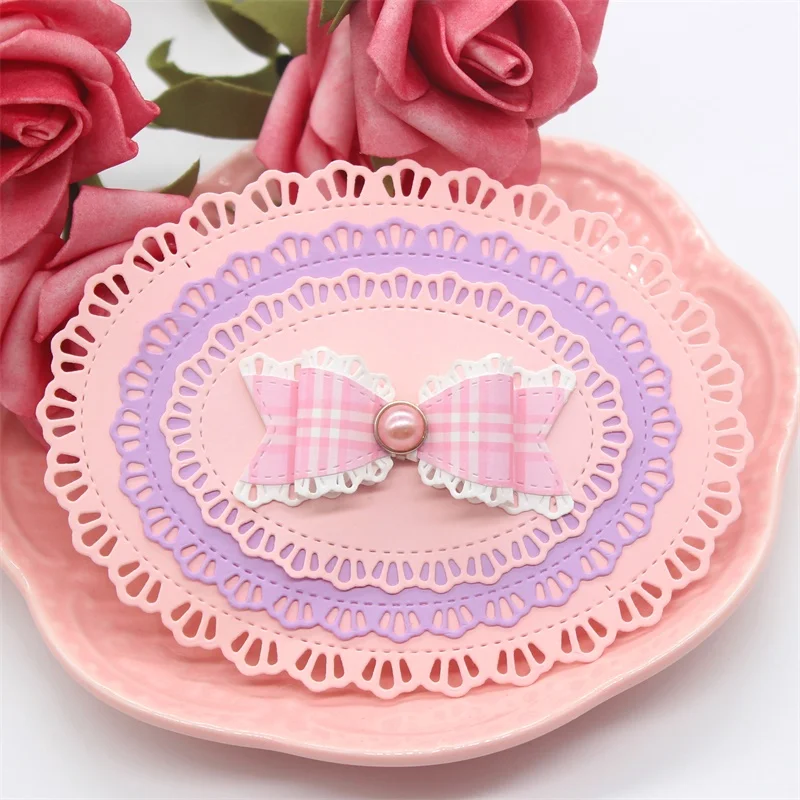 

KSCRAFT Oval Lace Frame Metal Cutting Dies Stencils for DIY Scrapbooking/photo album Decorative Embossing DIY Paper Cards