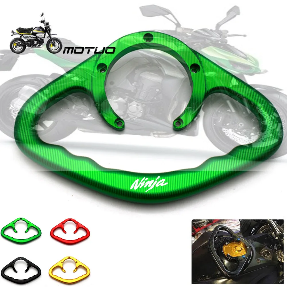 

Motorcycle Passenger Handgrips Hand Grip Tank Grab Bar Handle Armrest For Kawasaki NINJA250 2008 - 2012 NINJA300 2013 - 2016
