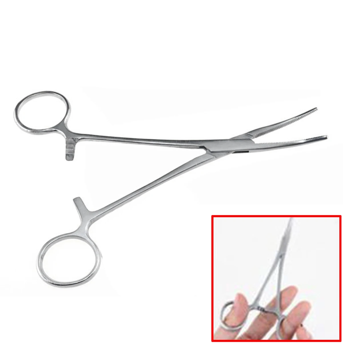 16CM Stainless Steel Locking Forceps Curved Mosquito Hemostat Tool 2
