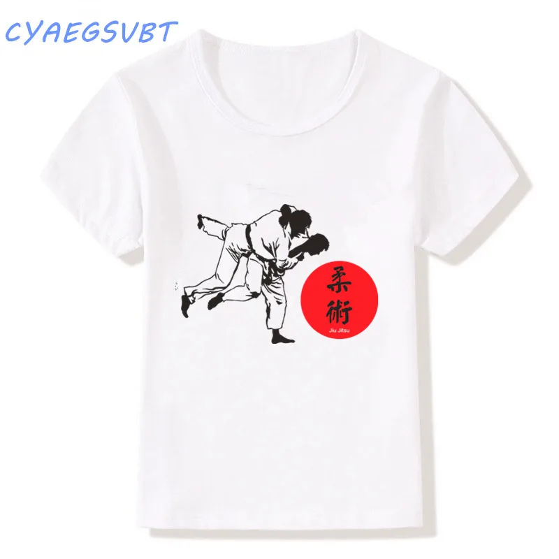 Children Taekwondo judo t shirt Kids Summer print Funny T Shirt boys