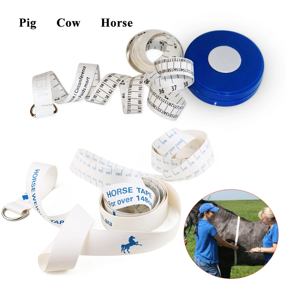 

1PCS Horse Pony Pig Cattle Weighting Tape Weight Ponies Estimate Ruler Manual 2.5m Length Girth Veterinary Equipment Farming